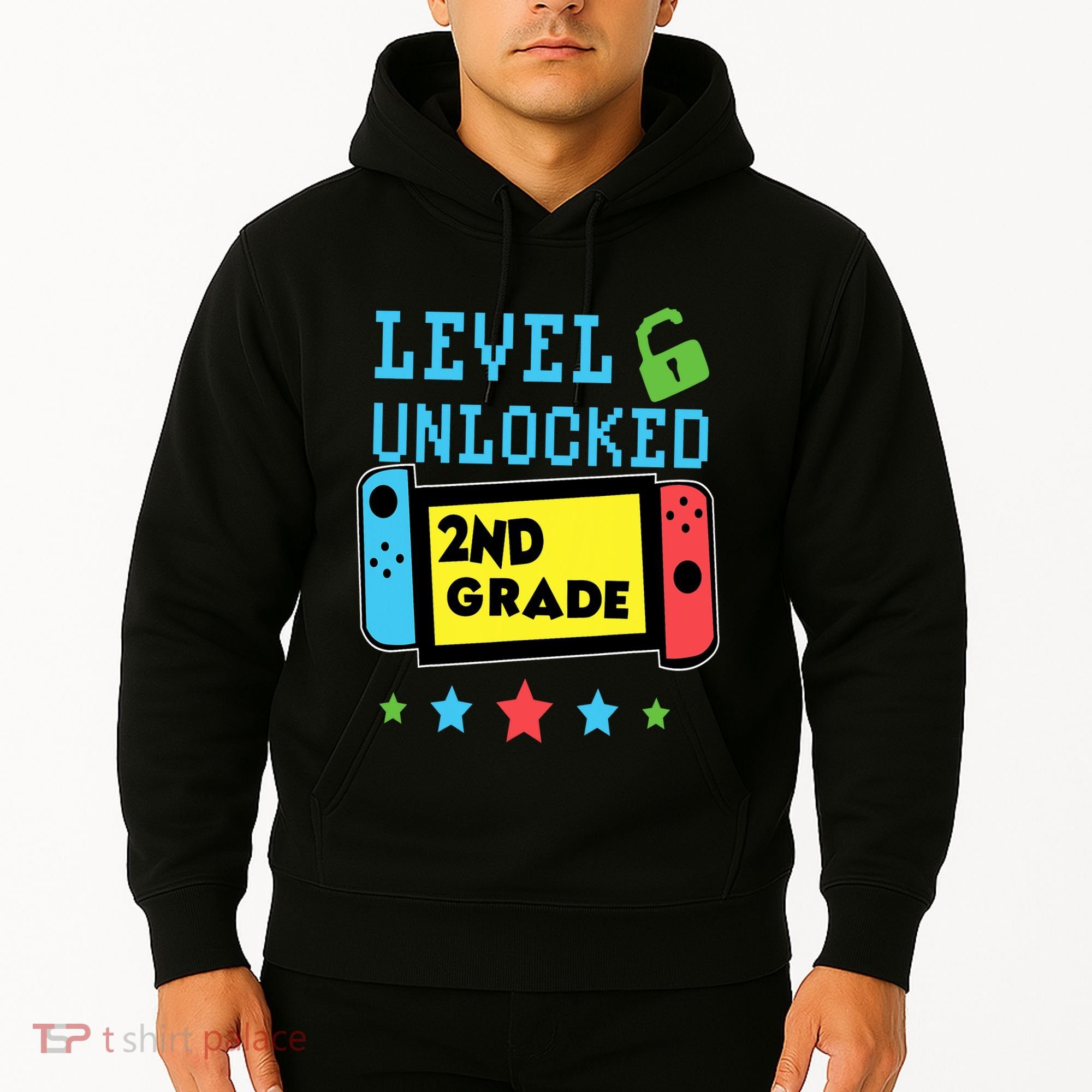 2nd Grade Level Unlocked Gamer First Day Of School Boy Hoodie