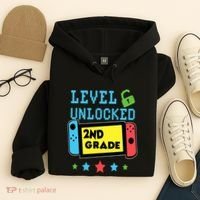 2nd Grade Level Unlocked Gamer First Day Of School Boy Hoodie thumb 4