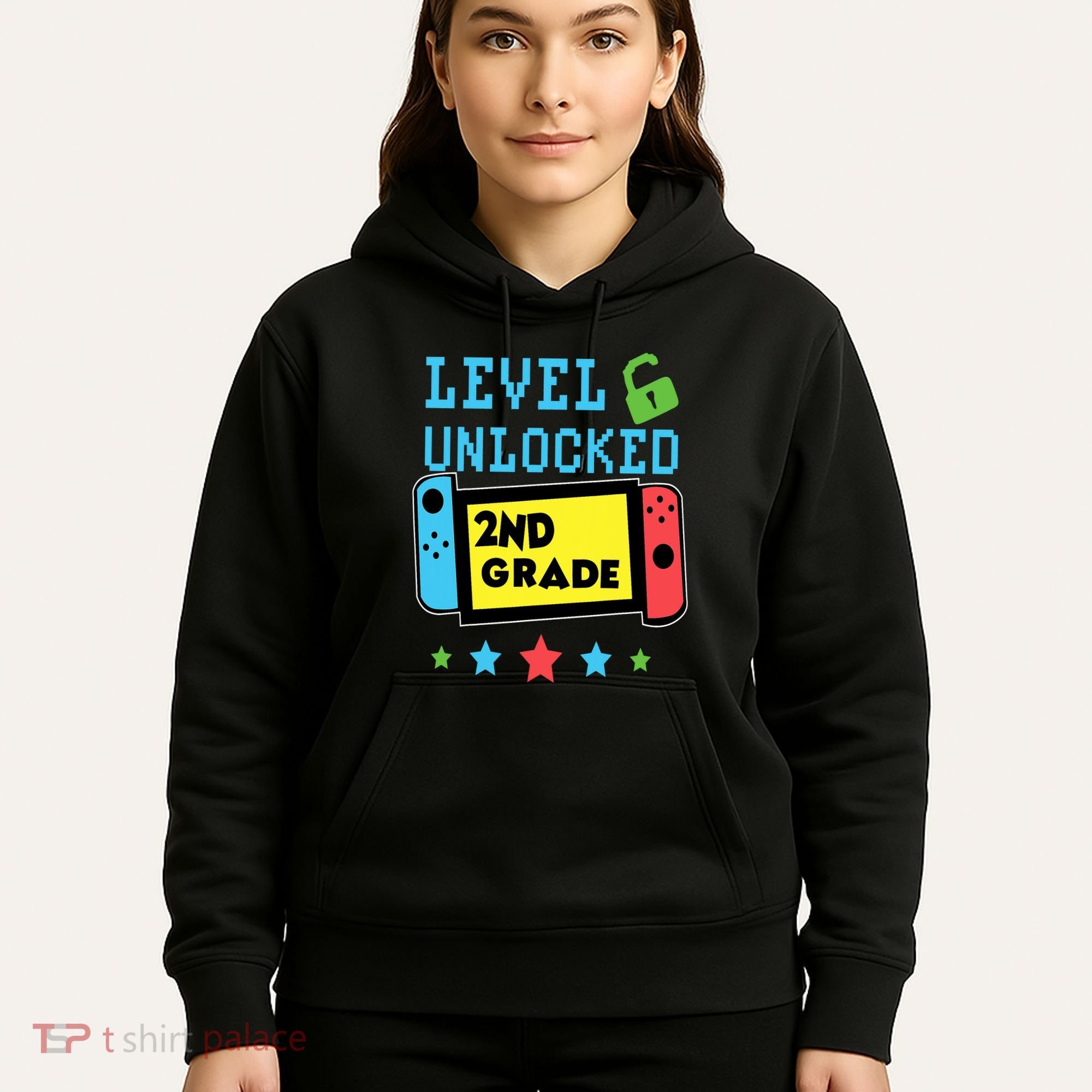 2nd Grade Level Unlocked Gamer First Day Of School Boy Hoodie