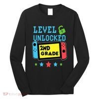 2nd Grade Level Unlocked Gamer First Day Of School Boy Long Sleeve Shirt thumb 0