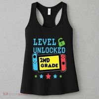 2nd Grade Level Unlocked Gamer First Day Of School Boy Women's Tank Top thumb 3