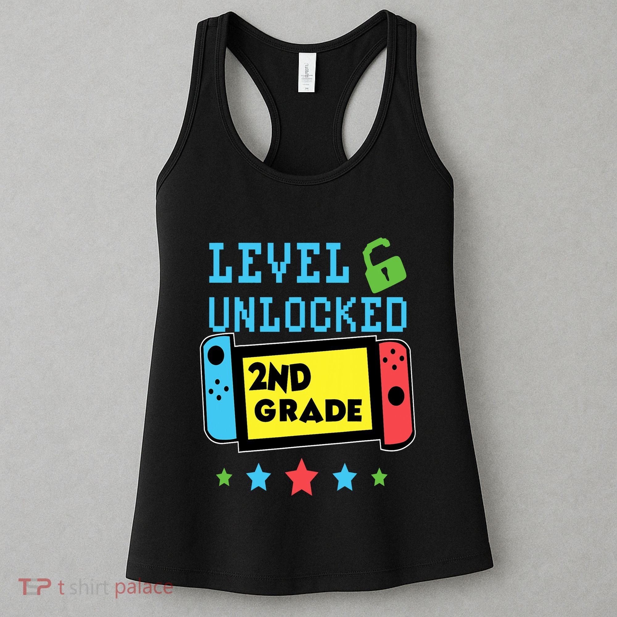 2nd Grade Level Unlocked Gamer First Day Of School Boy Women's Tank Top