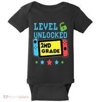 2nd Grade Level Unlocked Gamer First Day Of School Boy Baby Bodysuit thumb 0