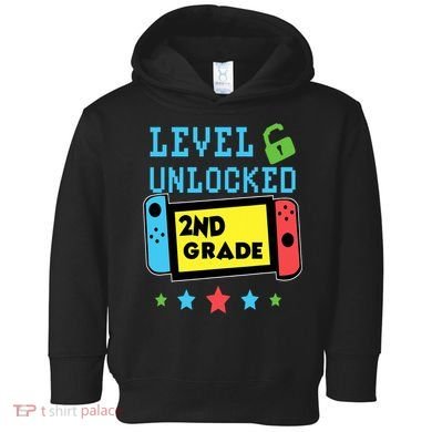 2nd Grade Level Unlocked Gamer First Day Of School Boy Toddler Hoodie