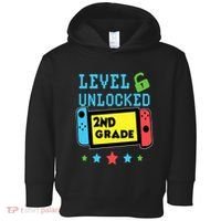 2nd Grade Level Unlocked Gamer First Day Of School Boy Toddler Hoodie thumb 0
