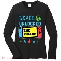 2nd Grade Level Unlocked Gamer First Day Of School Boy Women's Long Sleeve Shirt thumb 0