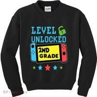 2nd Grade Level Unlocked Gamer First Day Of School Boy Kids Sweatshirt thumb 0