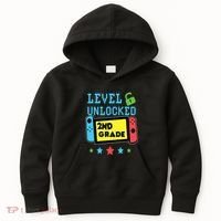 2nd Grade Level Unlocked Gamer First Day Of School Boy Kids Hoodie thumb 0