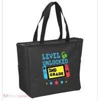 2nd Grade Level Unlocked Gamer First Day Of School Boy Tote Bag thumb 2