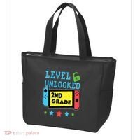 2nd Grade Level Unlocked Gamer First Day Of School Boy Tote Bag thumb 3