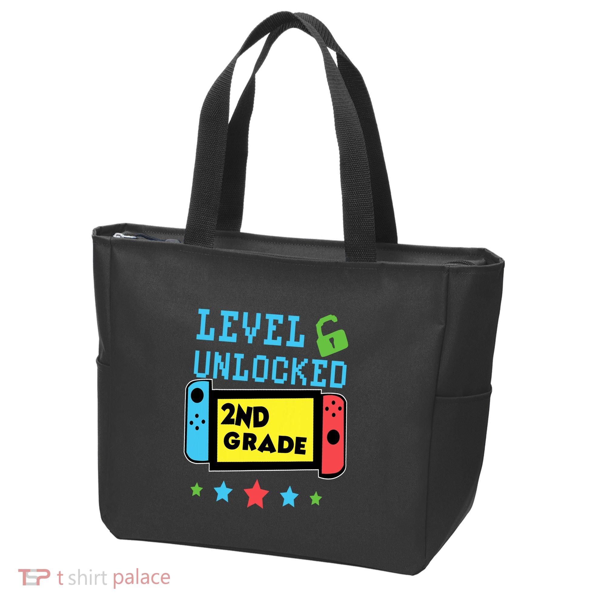 2nd Grade Level Unlocked Gamer First Day Of School Boy Tote Bag