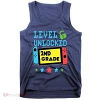 2nd Grade Level Unlocked Gamer First Day Of School Boy Tank Top thumb 0