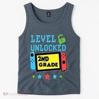 2nd Grade Level Unlocked Gamer First Day Of School Boy Tank Top thumb 2