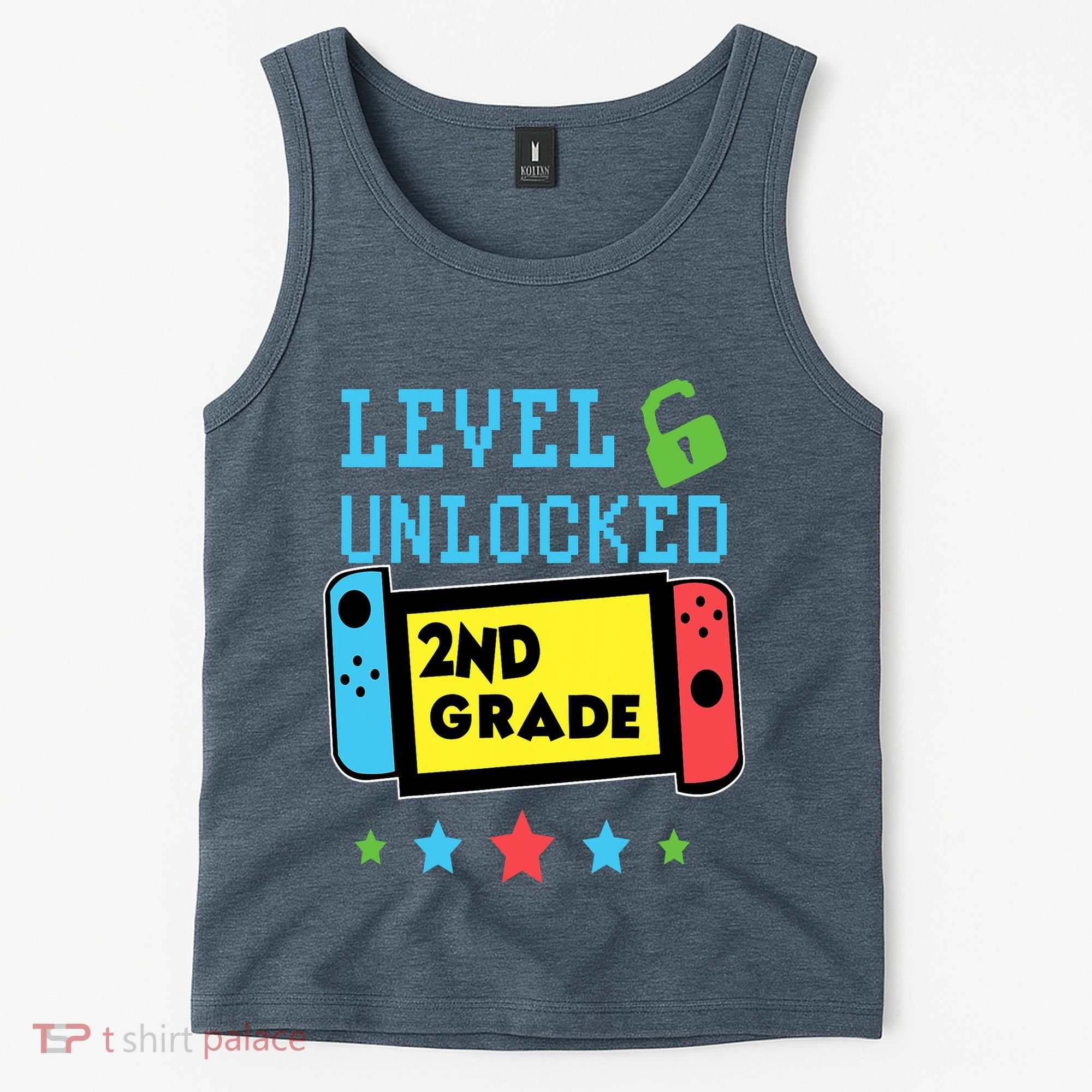 2nd Grade Level Unlocked Gamer First Day Of School Boy Tank Top