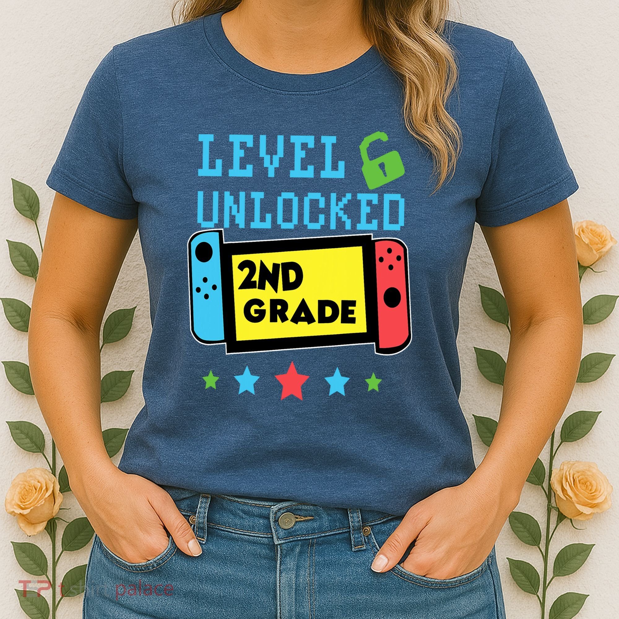 2nd Grade Level Unlocked Gamer First Day Of School Boy Women's T-Shirt
