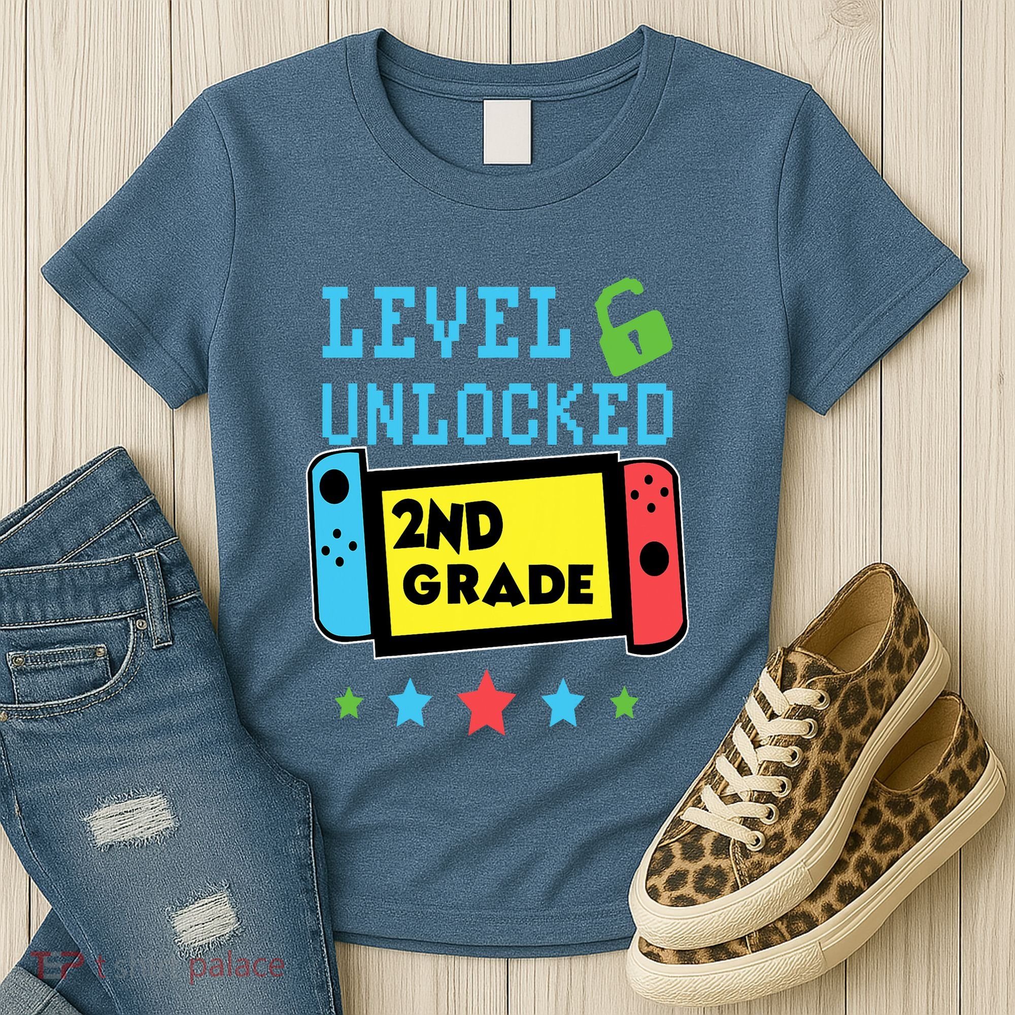 2nd Grade Level Unlocked Gamer First Day Of School Boy Women's T-Shirt
