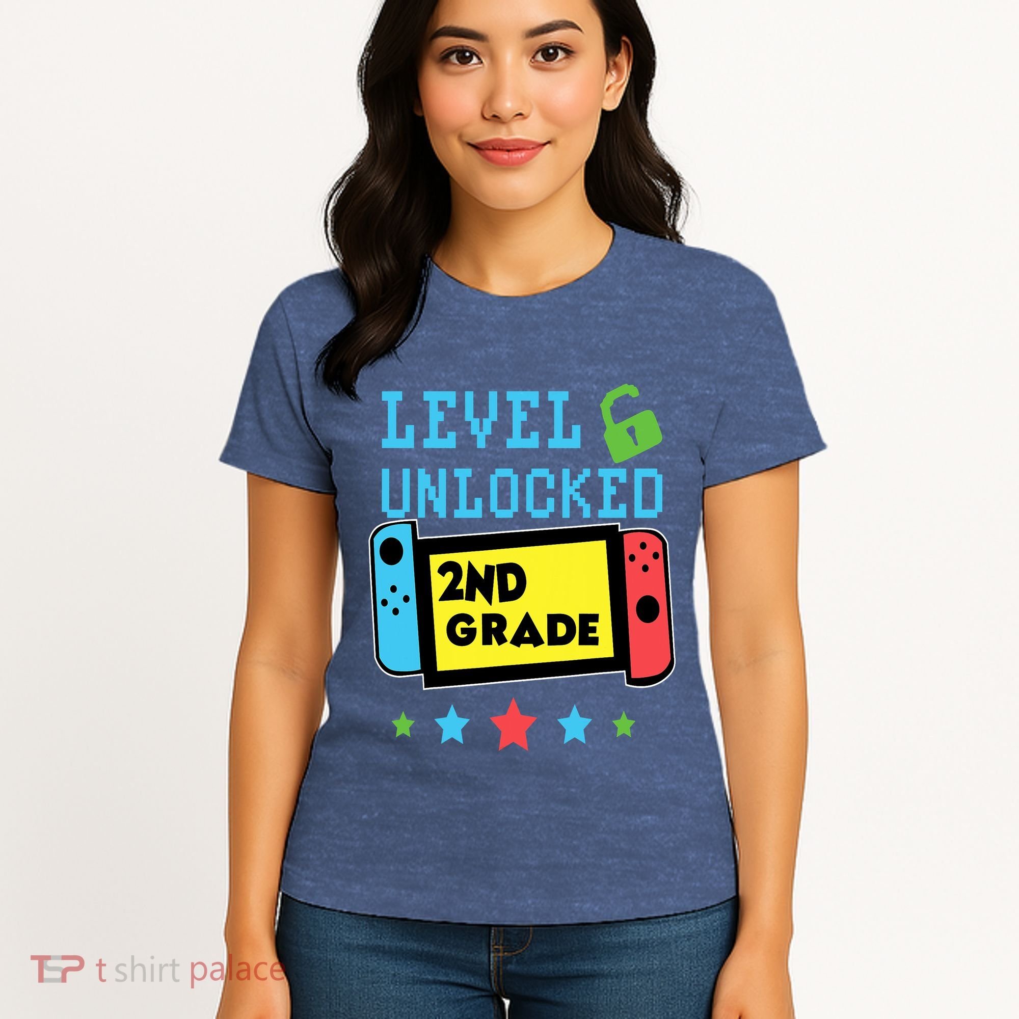2nd Grade Level Unlocked Gamer First Day Of School Boy Women's T-Shirt