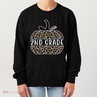 2nd Grade Leopard Pumpkin Women's Sweatshirt thumb 0