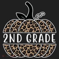 2nd Grade Leopard Pumpkin Women's Sweatshirt thumb 2