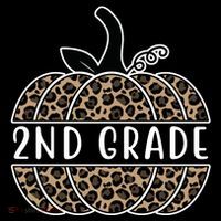 2nd Grade Leopard Pumpkin Toddler Hoodie thumb 2