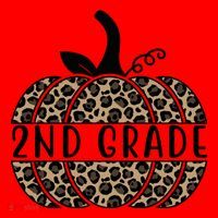 2nd Grade Leopard Pumpkin Santa Hat thumb 1