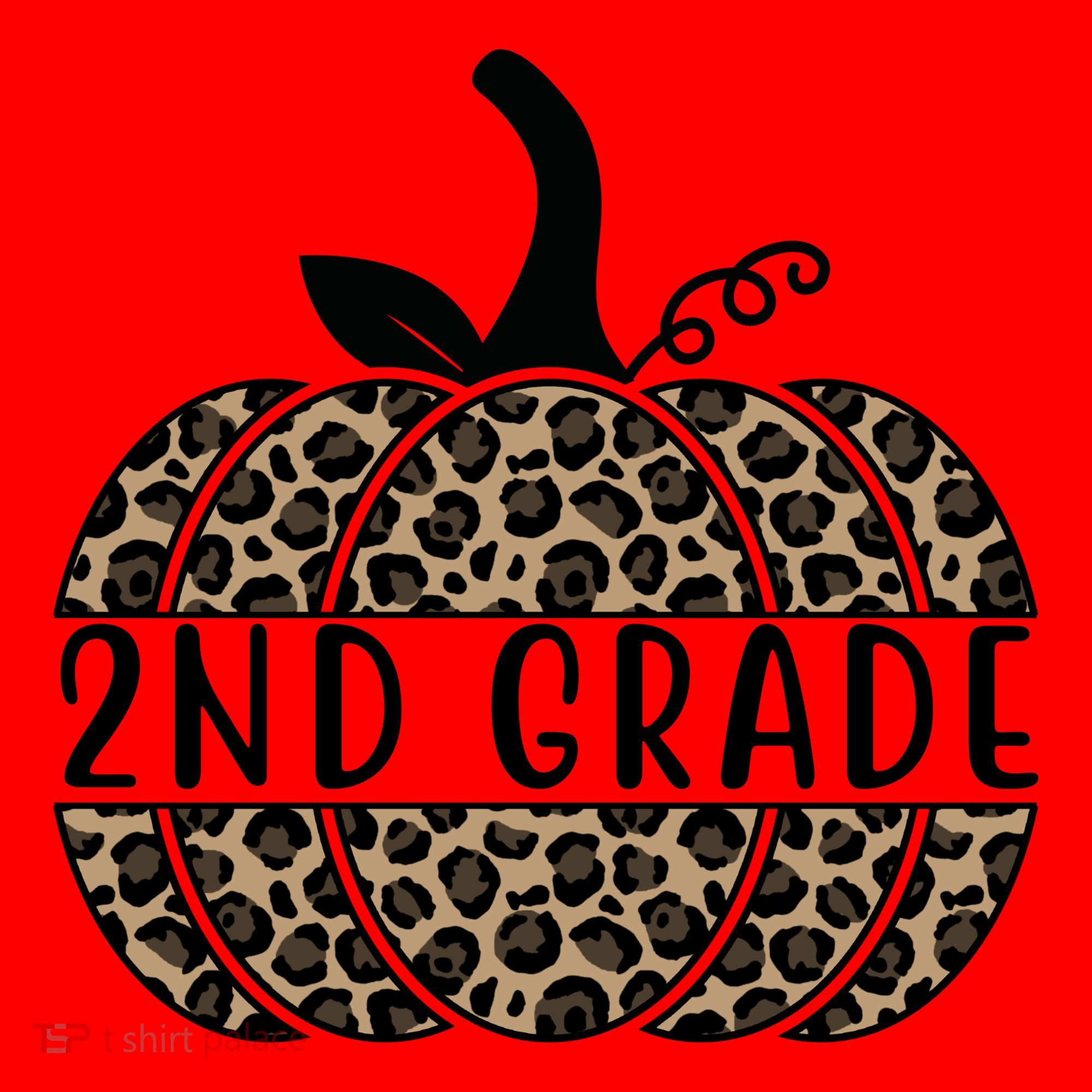 2nd Grade Leopard Pumpkin Santa Hat