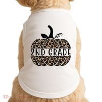 2nd Grade Leopard Pumpkin Doggie Tank thumb 0
