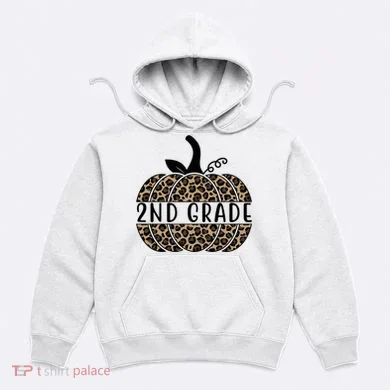 2nd Grade Leopard Pumpkin Hoodie