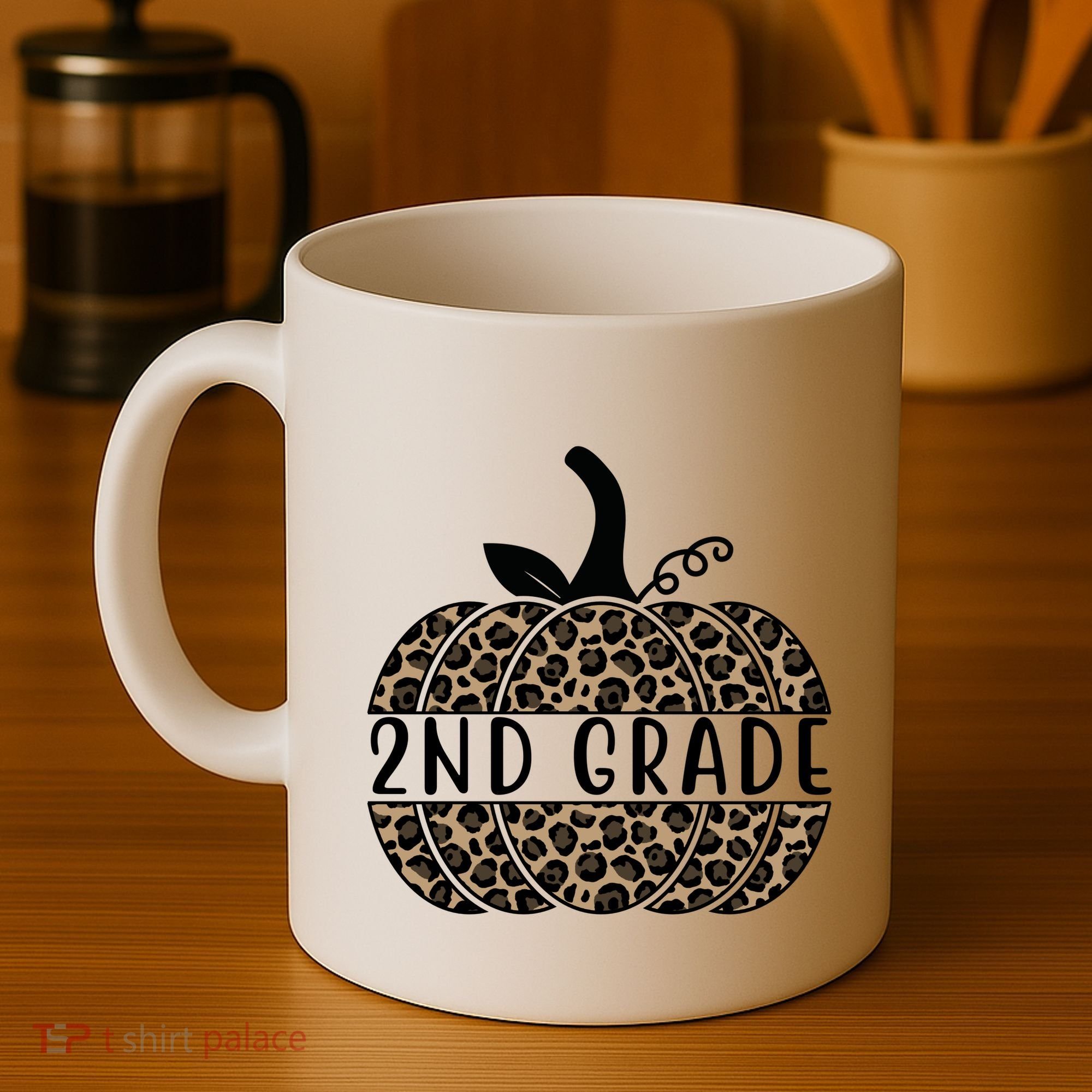 2nd Grade Leopard Pumpkin Coffee Mug