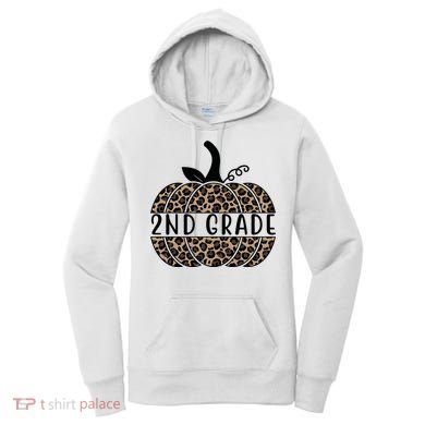 2nd Grade Leopard Pumpkin Women's Hoodie