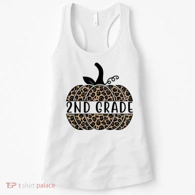 2nd Grade Leopard Pumpkin Women's Tank Top
