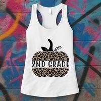 2nd Grade Leopard Pumpkin Women's Tank Top thumb 3