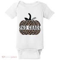 2nd Grade Leopard Pumpkin Baby Bodysuit thumb 0