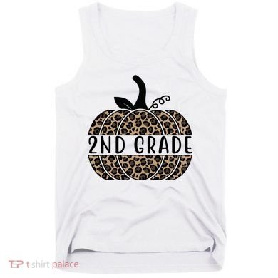2nd Grade Leopard Pumpkin Tank Top