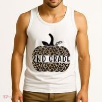2nd Grade Leopard Pumpkin Tank Top thumb 3