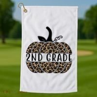 2nd Grade Leopard Pumpkin Golf Towel thumb 1