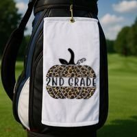 2nd Grade Leopard Pumpkin Golf Towel thumb 2