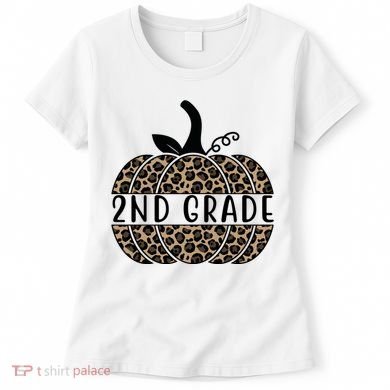 2nd Grade Leopard Pumpkin Women's T-Shirt