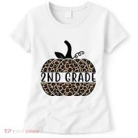 2nd Grade Leopard Pumpkin Women's T-Shirt thumb 0