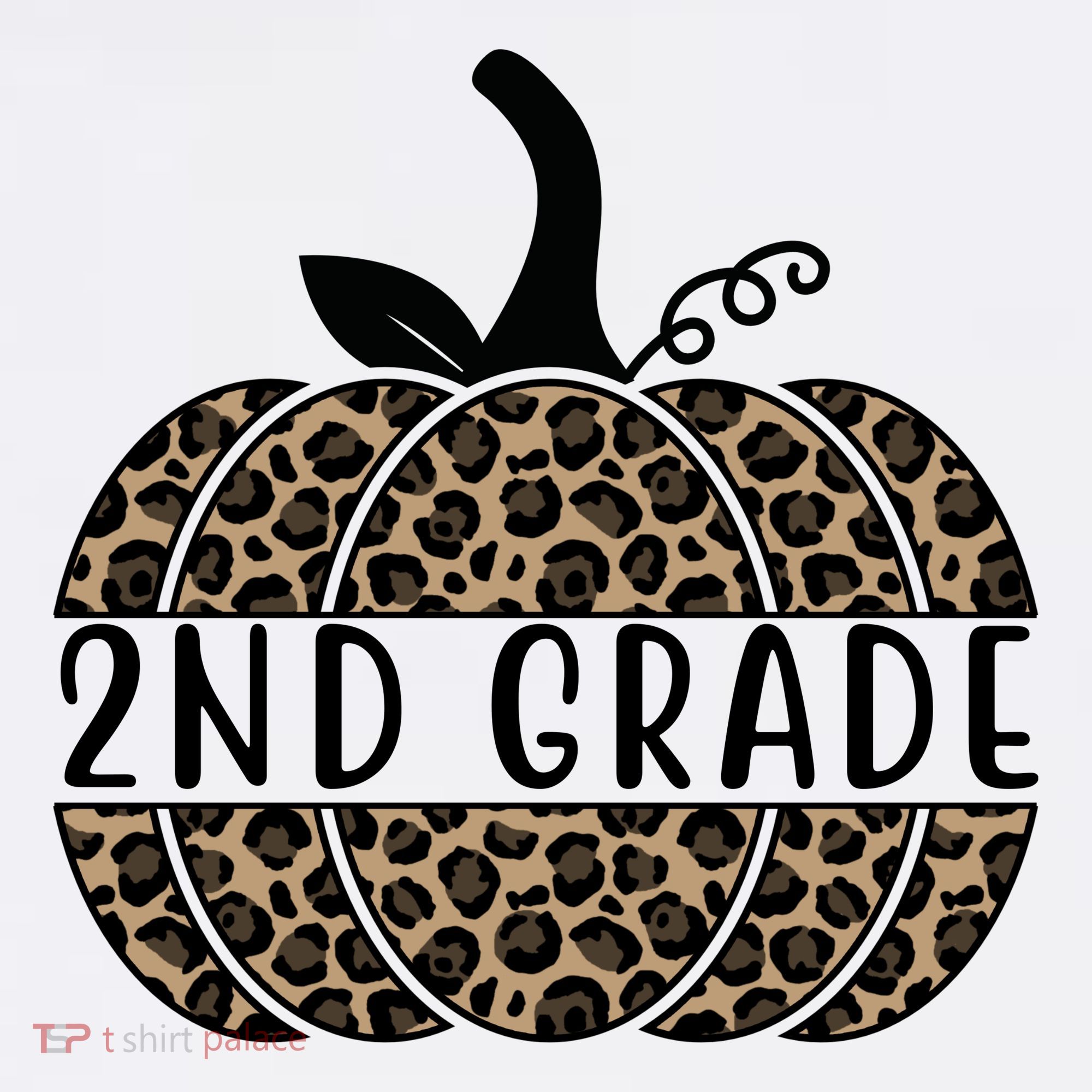 2nd Grade Leopard Pumpkin Kids Sweatshirt