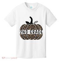 2nd Grade Leopard Pumpkin Kids T-Shirt thumb 0
