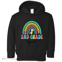2nd Grade Squad Second Teacher Student Team Back To School Toddler Hoodie thumb 0