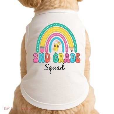 2nd Grade Squad Second Teacher Student Team Back To School Doggie Tank