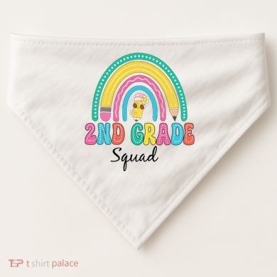 2nd Grade Squad Second Teacher Student Team Back To School USA-Made Doggie Bandana