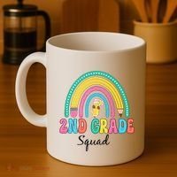 2nd Grade Squad Second Teacher Student Team Back To School Coffee Mug thumb 4