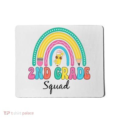 2nd Grade Squad Second Teacher Student Team Back To School Mousepad