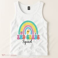 2nd Grade Squad Second Teacher Student Team Back To School Tank Top thumb 2