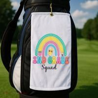 2nd Grade Squad Second Teacher Student Team Back To School Golf Towel thumb 2