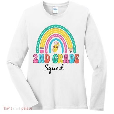 2nd Grade Squad Second Teacher Student Team Back To School Women's Long Sleeve Shirt