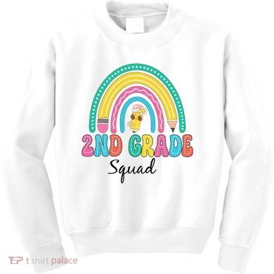2nd Grade Squad Second Teacher Student Team Back To School Kids Sweatshirt